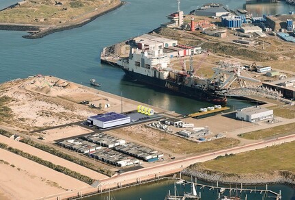 Bedrijfspand Vattenfall IJmuiden nieuwbouw